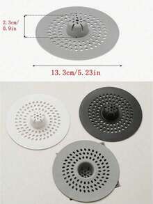 4/2/1 pieza Atrapador de cabello para drenaje, Cubierta de drenaje cuadrada para ducha, Tapón de cabello de silicona con ventosa, Filtros antiobstrucción para lavabo, Tapones de drenaje de bañera y ducha, Tapones desodorizantes de silicona para cocina, Herramientas de baño Servicios de limpieza comercial/Tiendas