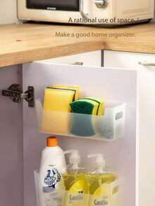 1/2 Paquetes Caja de almacenamiento para colgar en la pared de la cocina, Caja de almacenamiento para el interior del gabinete, sin perforación en la puerta del gabinete, bolsa de conservación, suministros de limpieza, película de conservación, bolsa de conservación, estante de almacenamiento, cesta colgante de la puerta, caja de almacenamiento para colgar en la pared con diseño de árbol de Navidad, alce, copo de nieve, para el interior del gabinete, la puerta del refrigerador, el baño, sin perforación en la puerta del gabinete, estante de almacenamiento para bolsas de plástico frescas