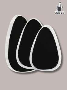 4片/2片装隐形提拉文胸贴片，无肩带，米色/咖啡色/黑色，适合B-E杯，提拉胸部粘性文胸垫，无纺布文胸贴纸 - 彩色 - 查看 9