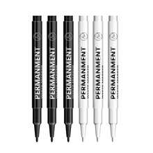 6 قطع من أقلام التخطيط الدائمة المقاومة للماء باللونين الأبيض والأسود. سريعة الجفاف، مقاومة للبهتان، بسمك 1-2 مم مقاومة للتلطيخ، أقلام أكريليك مقاومة للماء. هذه الأقلام الدائمة السوداء مناسبة للاستخدام على الورق المقوى والسيراميك والزجاج والخشب والمعدن والأقمشة. مثالية للرسم والكتابة والتلوين والتأشير، مثالية للقرطاسية ولوازم المدرسة.