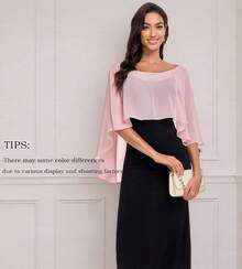 Sheer Shawls And Wraps Evening Dresses Chiffon Capes Women Soft Wedding Cover Up - 銀灰 - 查看 8