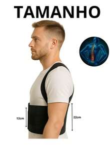 Ergonomic Posture Spine Brace With Abdominal Compression Suspender And POP Lumbar Protection - 黑色 - 查看 2