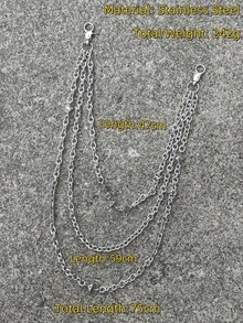 DIY Stainless Steel Dice Pants Chain Three Layers Of Silver Metal Neo Gothic Fashionable Luxury Accessories For Men And Women Halloween Carnival Gifts