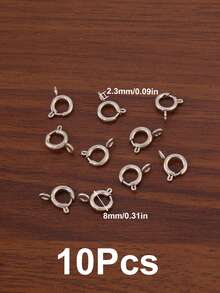 10Pcs 18K Gold Plated 5-18mm Circle Spring Buttonr Stainless Steel Clasps Hooks End Connectors For DIY Bracelet Necklace Clasps Jewelry Making Accessories - Spring Buckle - View 23
