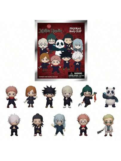 Crunchyroll 1 PIEZA Llavero con clip de la serie de personajes de anime 3D de  con licencia oficial, bolsa a granel de misterio, uno aleatorio de Itadori Yuji y Fushiguro Megumi u otros personajes como regalo de aniversario o cumpleaños para mamá y amigos