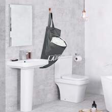 Waterproof Airplane Pattern Laundry Bag, Adjustable Handle And Zipper Closure, Polyester, Washable, Ideal For Travel, Gym, Yoga, Home Use, Fashionable "Laundry Bag" Design, Red, Green, Gray, Black, Laundry Room Accessory, Gym Bag, Casual Style, Smooth Texture - Multicolor - View 11