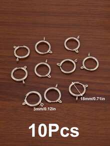 10Pcs 18K Gold Plated 5-18mm Circle Spring Buttonr Stainless Steel Clasps Hooks End Connectors For DIY Bracelet Necklace Clasps Jewelry Making Accessories - Spring Buckle - View 22
