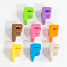 10 件时尚新款亚克力 3D 彩色混合 A-Z 英文字母珠子,适用于 DIY 手机链、钥匙扣、包包吊坠、手工珠宝配饰、节日礼物 - 時尚新款壓克力3D炫彩混合A---Z英文字母珠 - 查看 31