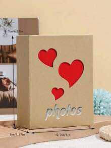 1 pezzo Album fotografico da 100 pagine da 6 pollici, con copertina in carta con intestazione, per conservare le foto, regalo creativo per la casa, album fotografico traforato, libro di archiviazione foto con tasche, adatto come regalo per gli amici