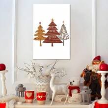 1pc Framed Canvas Poster, Wall Art Canvas Paintings, Ideal Gift For Bedroom Living Room Corridor, Wall Art, Room Decoration - White - View 4