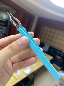 HMQ beauty 2pcs Professional Eyelash Extension Tweezers, New Anti-Slip Precise Anti-Static Design, Essential Beauty Tool For Beginners, Suitable For Curling And Transplanting Eyelashes - Multicolor - View 14