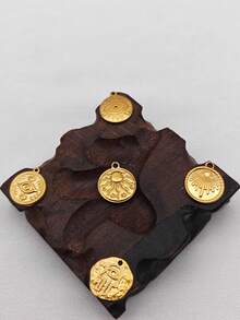 1pc Minimalist Geometric Stainless Steel 18K Gold Plated Pendant Necklace, DIY Jewelry Accessory