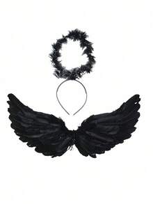 Colorful Feather Angel Wings Costume Prop For Adults, Suitable For Halloween, Cosplay, Photography, Performances