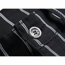 TENGINE Plaid Pants For Men, Mens Skinny Stretch Slim Fit Chinos Golf Business Dress Casual Pants - Black Stripe - 查看 5