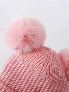 1 件刺绣个性化婴儿针织帽幼儿儿童 26 个字母无檐小便帽工艺女婴骷髅帽适合婴幼儿女孩日常佩戴 0-3 岁 - 粉色 - 查看 10