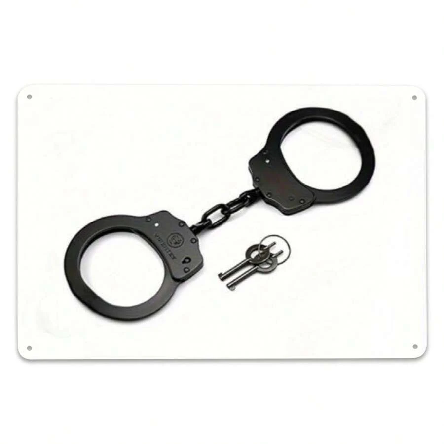 Vipertek Black Handcuffs Set Two Keys Professional Grade Restraints Law ...