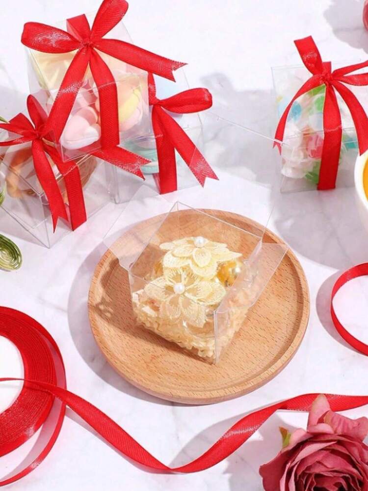 5pcs/Set Transparent Gift Boxes, PVC Plastic Clear Square Boxes - Suitable For Candle Packaging, Party Supplies, Wedding Decor And Gift Wrapping, Reusable And Versatile, Applicable For Easter, Mother's Day, Party Favors, Small Business Items, Packaging Boxes, Wedding Decoration, Weddings, Gift Boxes And More Occasions. - Transparent - View 8