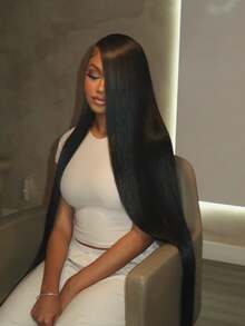 30 32 Inch Straight Human Hair Wigs Hd Lace Wig 13x6 Human Hair Brazilian Bone Straight Lace Frontal Human Hair Wigs For Women - Natural Black - Xem 10