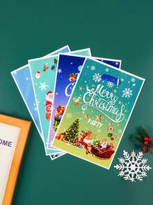 Practical Christmas - Themed Color - Printed Pearlescent Film Tote Bags. They Are Specially Designed For Packaging Christmas - Combined Candies And Cookies. These Christmas Tote Bags Are Exquisite Packaging Bags That Create A Joyous Festive Atmosphere. They Are Christmas Packaging Bags For Candies And Cookies. - Multicolor - View 6