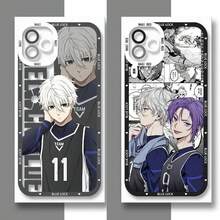 Funda de Seishiro de Japan Blue Lock compatible con  16e 11 12 13 14 15 16 Pro Max Plus XR XS Max 8 7 6 6S PLUS, funda suave de TPU transparente, compatible con funda de  17, funda de  17 Pro, funda de  17 Pro Max - S13122 - Ver 4