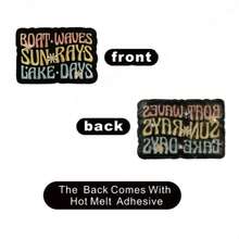 2pcs Embroidered Patch Badges, Iron-On Backing Cloth Patch, Large Size Patch For Children Cartoon Clothing, Backpack, Jacket, DIY, Applicable To Garments, Hats, Jackets, Embroidered Design, Iron-On Patch - 2-pack - View 2