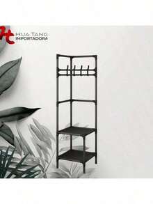 Perchero Multifuncional Para Ropa Y Sombreros De Esquina Para El Suelo, Zapatero, Estante De Almacenamiento, Material: Tubo Galvanizado + Plástico Pp + Tela No Tejida - Multicolor - Ver 5