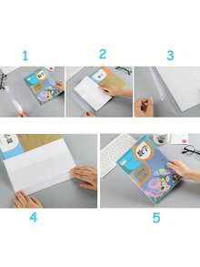 20pcs Plastic Book Covers - 10/20pcs Transparent PVC Book Covers, Waterproof Reusable, Adjustable Clear Book Covers, Suitable For A4/16K/A5 Notebooks, Ideal For School, Office And Daily Use, Back To School Supplies - Multicolor - View 4