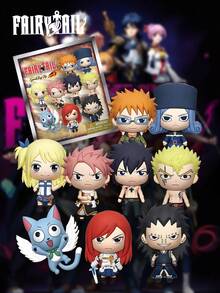 Crunchyroll 1PC FAIRY TAIL Officially Licensed 3D Anime Character Series Mystery Bulk Bag Clip Keychain Random One Natsu And Gray Or Other Characters Package Decoration Birthday Anniversary Gifts For Friends Family