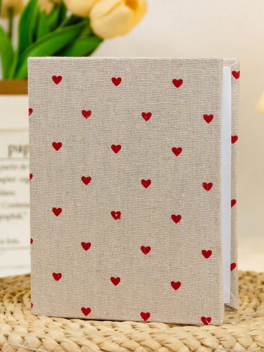 1pc100 Sheets 6 Inch Red Heart Album, 4 Sheets 6 Inch Large Inserts, 1 Sheet 6 Inch Plastic Wrap Scrapbook, Back To School, School Supplies, Large Instant Camera Album, Heart Shape, Back To School, School Supplies.Christmas And New Year Gifts, Wedding Albums, Valentine's Day Photo Albums - Multicolor - View 1