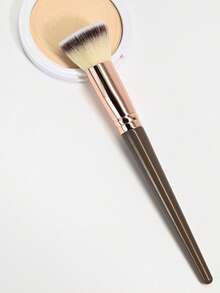 1支专业粉底刷，柔软毛质便携式棕色斜角面部化妆刷，轮廓腮红粉刷，多功能化妆刷，新款粉底刷，粉底刷，遮瑕刷，腮红刷，轮廓刷，腮红刷，修容刷，散粉刷，粉底刷，腮红刷 - 棕色 - 查看 3