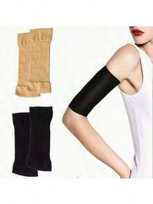 1/2pcs Compression Arm Sleeves, Slimming Arm Wrap Support Brace For Fitness Exercise Weight Loss And Tightening Elastic Elbow Shaper - Multicolor - View 2