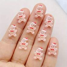 20/50/100pcs Cartoon Cute Pretty Flat Christmas Decorations, Flat Back, Resin Material, DIY Wedding Scrapbook Craft Supplies, Suitable For DIY Jewelry Making, Art Supplies, Sewing Crafts, Christmas Decorations, Halloween Decorations - Multicolor - View 4