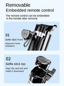 全新升级便携式自拍杆，带无线可拆卸遥控器，可伸缩多功能三脚架，适用于 4-7 英寸手机/安卓迷你口袋尺寸三脚架，适用于旅行、运动、摄影、直播、视频录制，适用于暑假、旅行、户外活动、直播、稳定录制视频博客设备，承重能力强