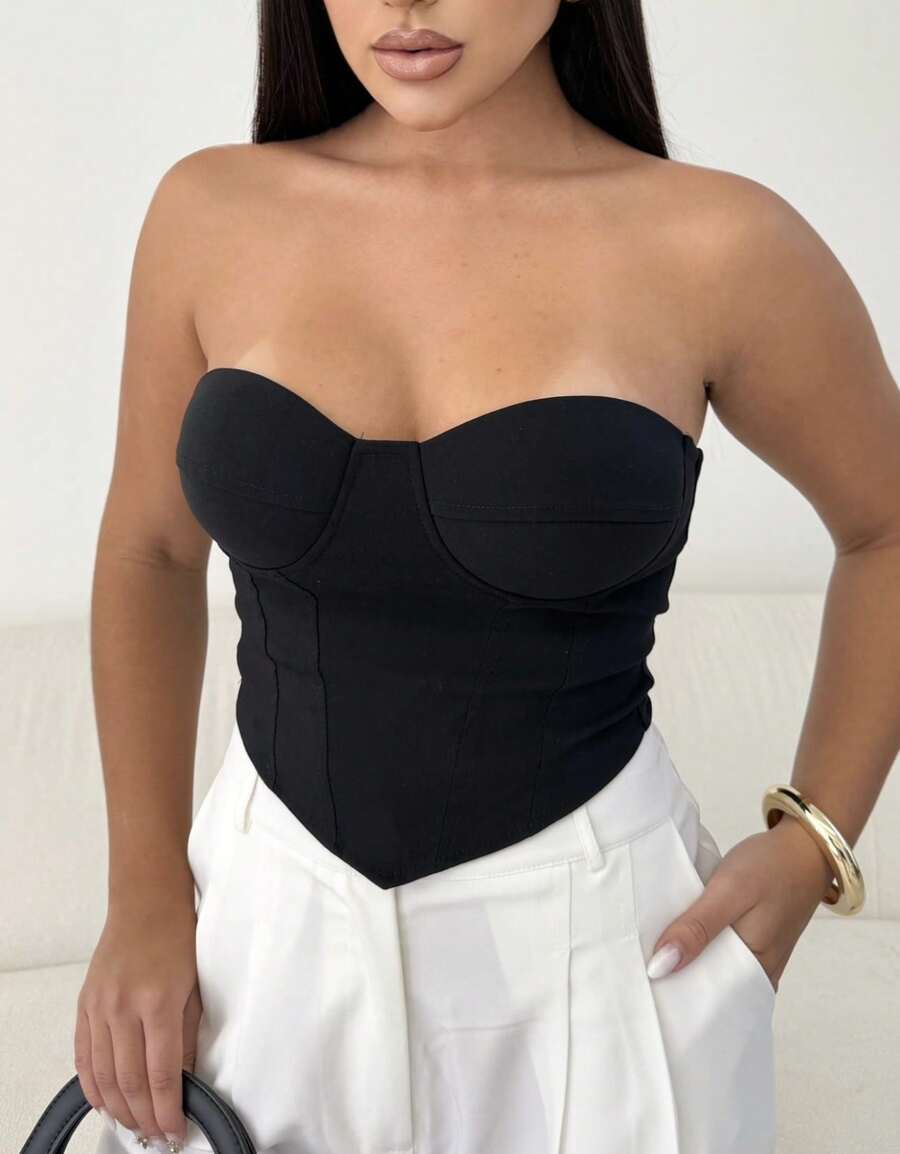 Women Tops - 黑色 - 查看 1