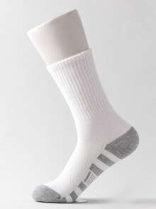 3/5/10 pares de calcetines deportivos de alta altura y talla grande unisex, calcetines de hombre/mujer con bloques de color, calcetines deportivos clásicos de malla negra, blanca y gris para exteriores