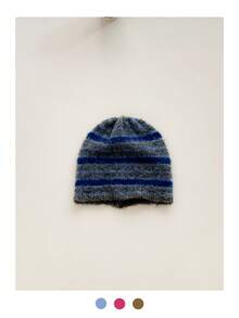 1pc Striped Contrast Color Warm Knit Beanie Hat, Soft Oversized Fit, Ear Protection, Retro Style, Suitable For Women In Autumn/Winter - Multicolor - View 19