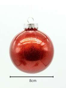 1pc Personalized Glitter Christmas Ball Ornament With Snowflake, Custom Name/Surname Christmas Decoration Gift - Multicolor - View 10