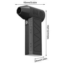 130000 RPM Jet Fan Electric Blower Brushless Motor High Speed ​​Violent Fan 52m/S Portable Fan With Light - màu đen - Xem 7