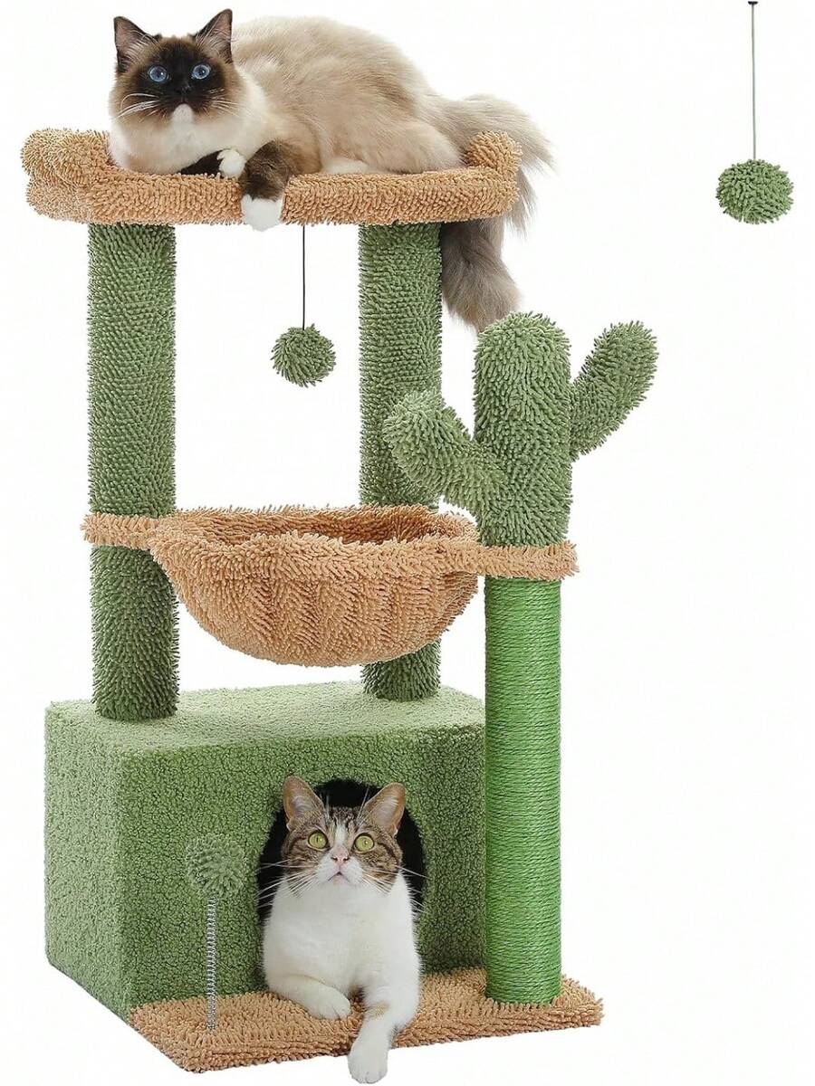 Cat Trees & Condos - màu xanh lá - Xem 1