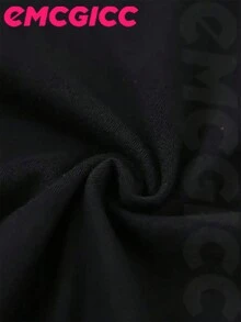 EMCGICC Street Life Men's Y2k Style (220 Pure Cotton T-Shirt) Retro Graphic Funny Printing,Hip Hop ,Men's Summer Tops Round Neck Short Sleeve Casual T-Shirt, Summer Street Sports Life Men's - màu đen - Xem 5