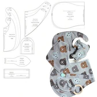 Baby Bundle Multiple Sizes Sewing Patterns,1:1 Scale Basic Garment Sewing Patterns,Sewing Patterns For Beginners And Sewing Patterns,Apparel Making Templates,Handmade Garment Sewing Patterns