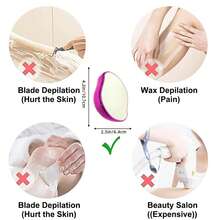 1 Máy Tẩy Lông Pha Lê Cho Nam Và Nữ, Máy Tẩy Lông Pha Lê Có Thể Tái Sử Dụng, Dụng Cụ Tẩy Lông Tẩy Tế Bào Chết Không Đau, Thiết Bị Tẩy Lông Ma Thuật Cho Lưng, Tay, Chân - Xem 5