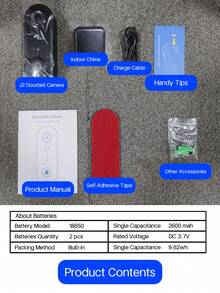 1080P Wireless Video Doorbell Camera, 2.4Ghz WiFi, HD Live Video, Two Way Audio, Night Vision, Human Detection, Free Cloud Storage And SD Card Storage,Instand Alert, Easy To Install, Weather Resistance, Outdoor/Indoor, Wireless Indoor Chime - màu đen - Xem 2