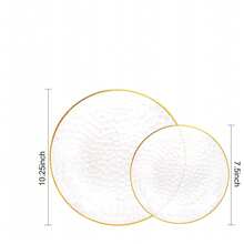 1 Stück/10 Stücke/25 Stücke 19 cm/26 cm Französisch geprägter Teller, eleganter Dessertteller für den Nachmittagstee, hochwertiges Tafelgeschirr für den Heimgebrauch, wiederverwendbar und waschbar