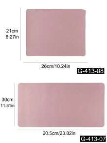 Dusty Pink Nail Art Table Mat Waterproof Soft PU Leather Studio Desk Mat Foldable Nail Arm Rest Cushion Manicure Pad Nail Table Pad Desk Mat For Nail Technician Salon Home