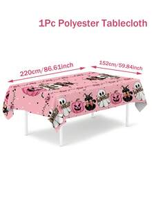 1 pièce Nappe ronde décorative rose pour Halloween, nappe en polyester avec motif de citrouille fantôme et chat noir, décoration de table pour fête d'Halloween, Trick or Treat, fantôme BOO, décoration de célébration d'Halloween, nappe rose pour fête, décoration de fête pour dames, décoration de table de salle à manger pour Halloween, décoration de cuisine et salle à manger, décoration d'intérieur, nappe de haute qualité et durable, petit cadeau d'Halloween, petit cadeau de fête - Halloween Rose BOO - Voir 15