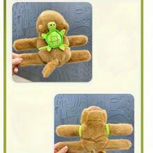 [Unique Capybara Plush Toy] Unique Soft 24cm Capybara Plush Toy With Fluorescent Green Turtle Backpack | Kawaii Desk Decoration, High-Quality Material, Perfect Gift For Animal Lovers - Multicolor - View 7