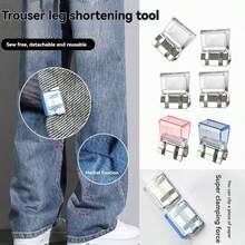 2/4/8/12/20/30pcs Shorten The Pants Legs With Invisible Fixing Clips, Prevent Dragging At The Bottom Of The Pants Legs, Hide The Buckle Leg Closure Device Without Seams, Prevent Pants Legs From Dragging The Floor, Suitable For Jeans And Pants, Waterproof, Portable