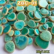 200g/7,05oz Carreaux de mosaïque en céramique de couleurs assorties, morceaux de mosaïque en céramique ovale de tailles mixtes, convenant pour les artisanats DIY, les œuvres d'art murales en mosaïque, les escaliers, les piscines, les décorations intérieures et extérieures