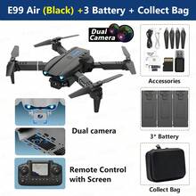 TOKQI Drone cuadricóptero E99 PRO 720P FPV con pantalla de control remoto y cámaras duales - Volteretas de 360°, retorno con un solo botón, video en tiempo real por WiFi, mantener altitud, adecuado para principiantes y adultos, diseño plegable (gran regalo para vacaciones) - Multicolor - Ver 16